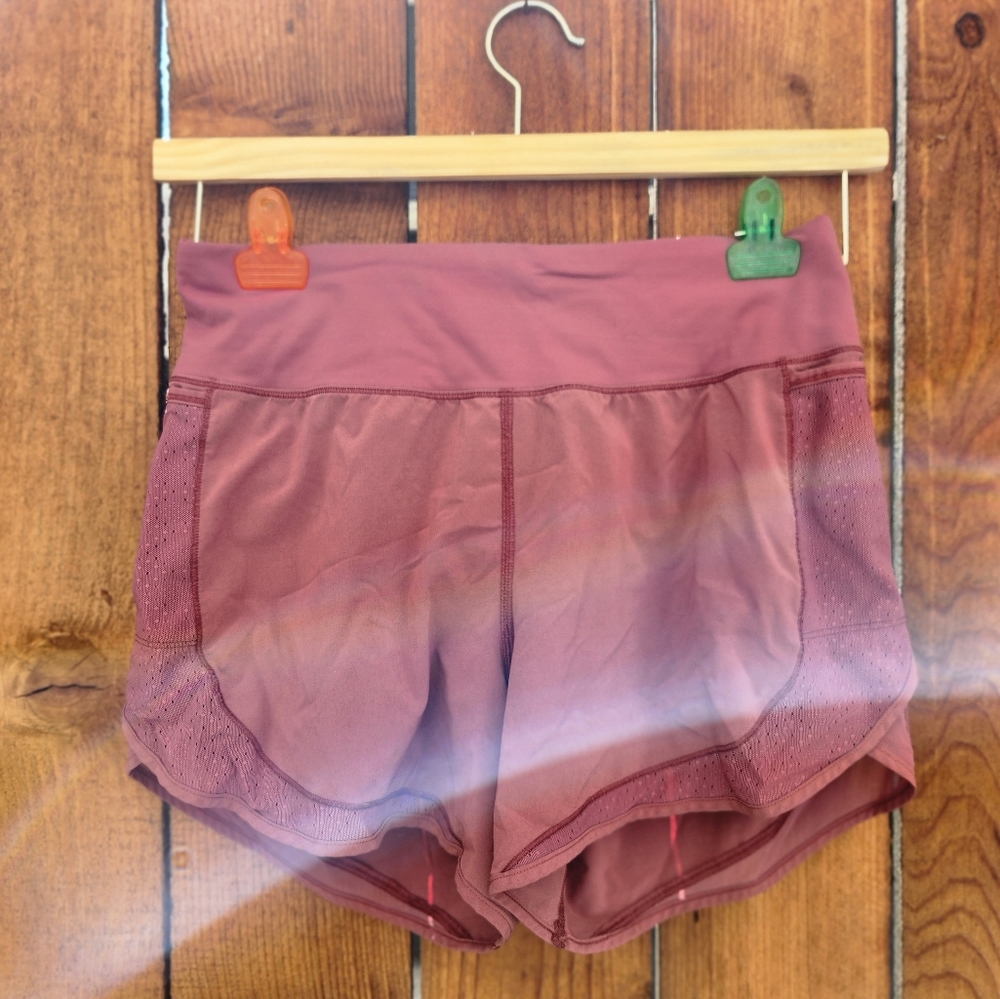 Lululemon pink running shorts with pockets